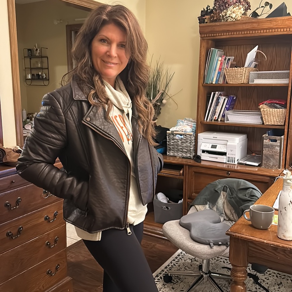 Marc New York faux leather Bomber/ moto jacket XL